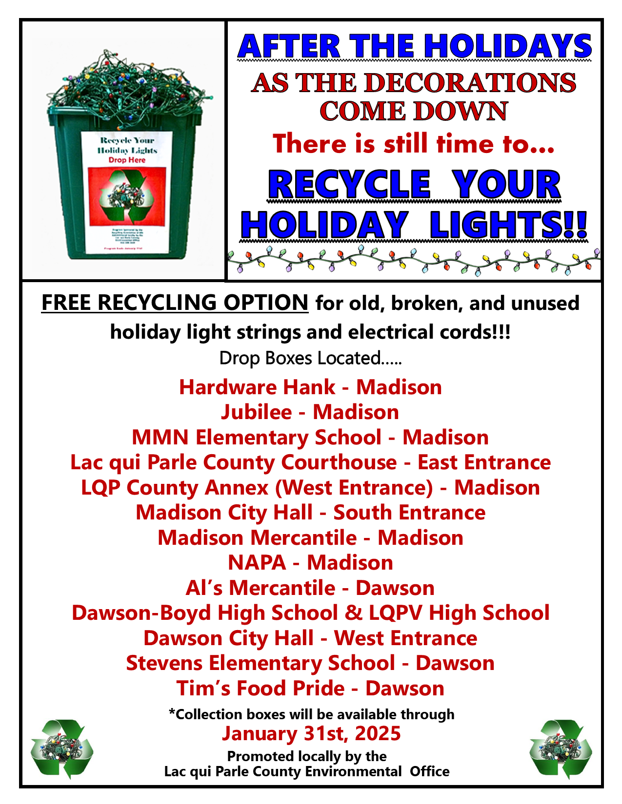 Holiday Lights Flyer - January 2025