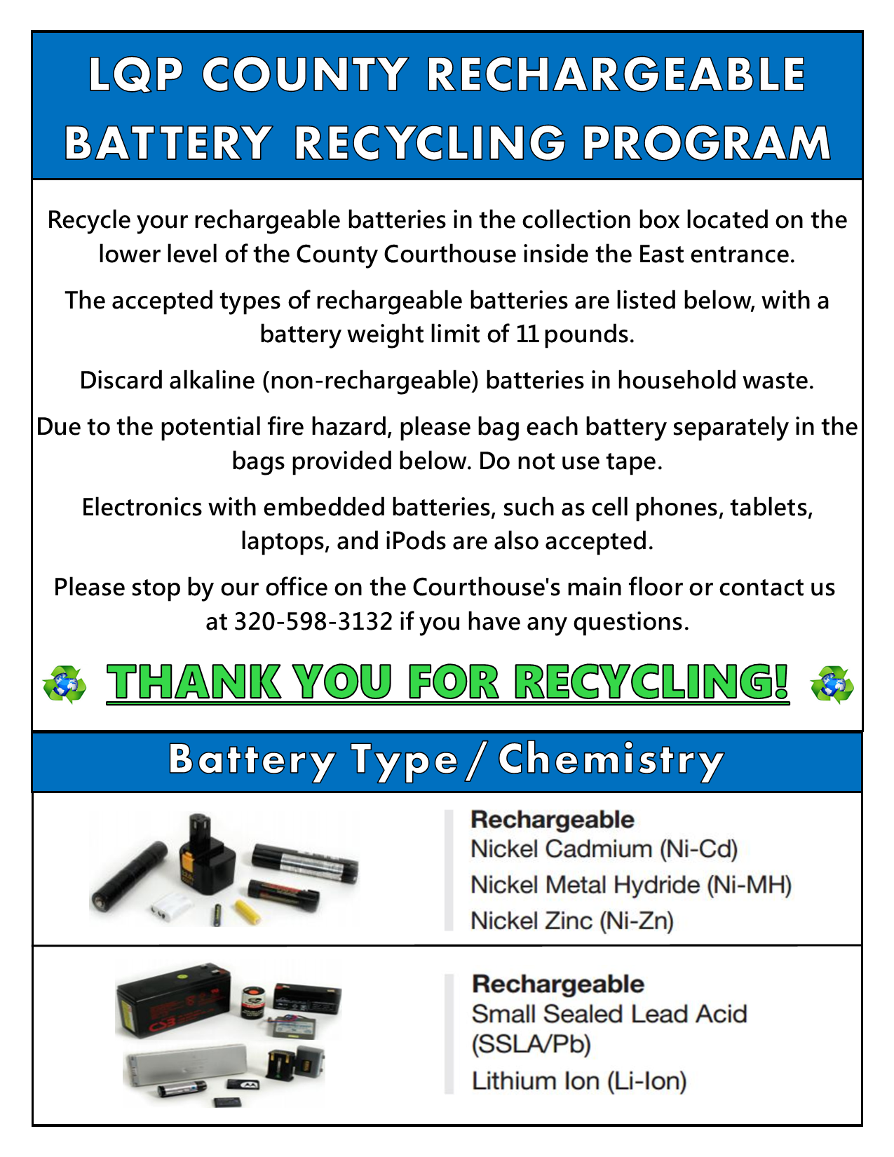 2025 Rechargeable Battery Recycling Flyer